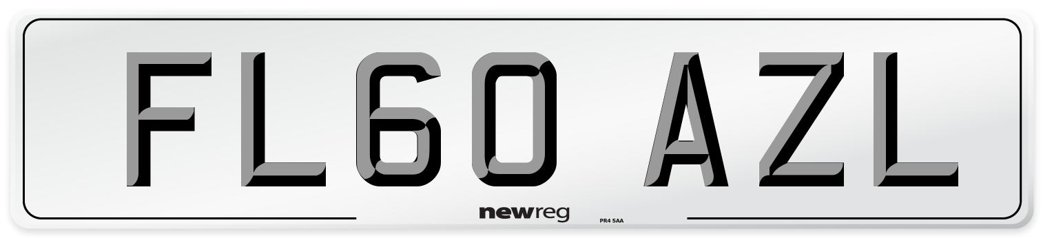 FL60 AZL Number Plate from New Reg
